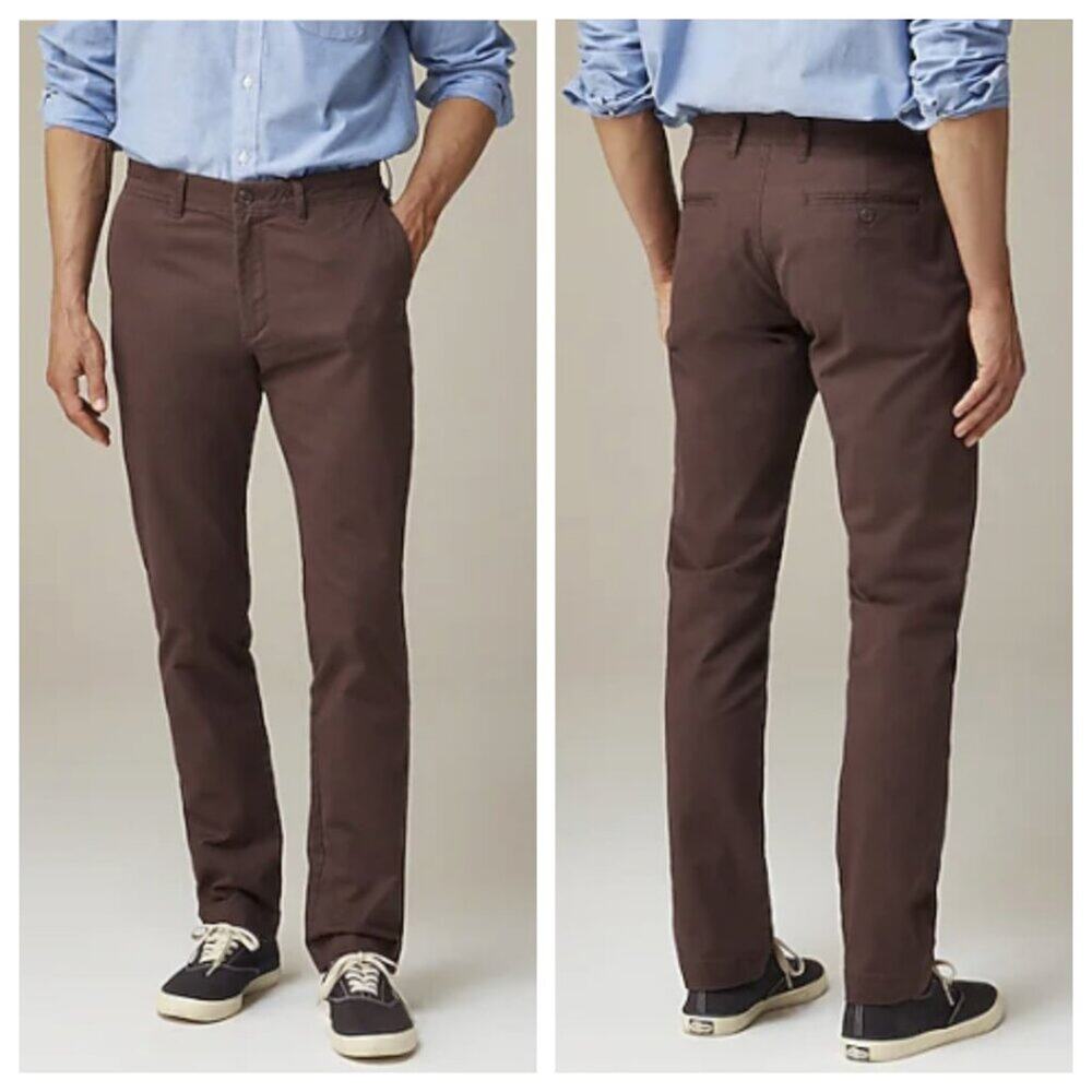 NWT J.Crew Men's 484 Slim Fit Stretch Chino Pant Dusty Purple Size 28x32
